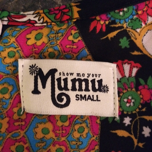 Show Me Your Mumu Boho Cold Shoulder Peasant Top Size Small - Picture 2 of 6